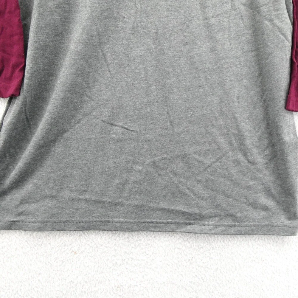 Texas A&M Aggies Shirt‎ Mens Medium Gray Adidas College Football Raglan 3/4 New